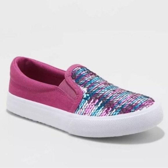 Cat & Jack Aliki Flip Sequin Sneaker - Picture 1 of 7